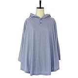 DORACO 授乳ケープ フードつき ポンチョ 型 人気 【巾着付き】 助産師が提案  360度安心  授乳カバー (ダスティブルー)