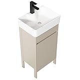 洗面化粧台 ボウル 洗面台 排水溝 洗面台セット 洗面器 ガーデンシンクキッチンシンク 洗面ボウル 手洗い器 セラミック容器シンク ボウル 洗面 手洗いシンク ロッカー付 洗面台下 収納 全面収納 排水溝 洗面台 ガレージ用自立型シンク ガーデンシンク スタンド付き (40*30*90cm)