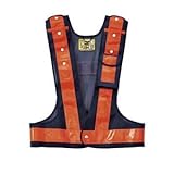 多機能ベスト(紺/橙) (メッシュ部：紺・反射部：橙)【代引不可】