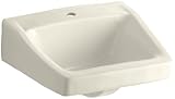 KOHLER K-1722-47 Chesapeake 19-1/4-Inch x 17-1-4-Inch Wall-Mount/Concealed Arm Carrier Bathroom Sink