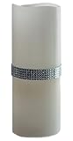 River of Goods Beaded Jewels Flameless Candles with Remote Control Silver [並行輸入品]