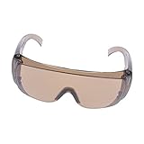B Blesiya 安全保護用メガネ　ゴーグル　快適　人間工学デザイン　クリアレンズ　ブルーフレーム　フルアンバー　高性能