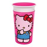Hello Kitty ハローキティ シッピーカップ 266ml 出産祝いに最適 日本未発売 ミラクル３６０度 フタ付き 安心 安全 赤ちゃん 幼児用 [並行輸入品]