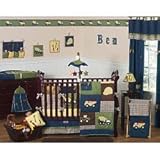 Construction Zone Blue Baby Boy Truck Bedding 9pc Crib Set by Sweet Jojo Designs
