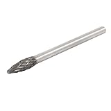 uxcell　 軸付き砥石 シャンク直径3mm　先端4mm　火炎形状　ダブルカット　研削ダイヤモンドビット　取付ポイント