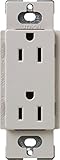 Lutron SCRS-15-TR-TP Satin Colors 15-Amp Tamper Resistant Receptacle, Taupe [並行輸入品]
