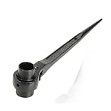Lautechco ラチェットハンドル 足場レンチ 差込角 19~22mm 黒