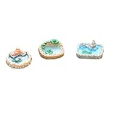 Dovewill 3個入りセット　装飾　庭　植木鉢　食卓　ガーデン　写真用　マイクロランド　インテリア　ミニ　可愛い　樹脂　　おもちゃ　DIY　ツリーハウス　プールの像