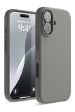 【elago】iPhone16用 シリコン耐衝撃ケース 指紋防止 ミディアムグレー