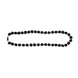 Jellystone Pea Necklace, Smokey Black Bead with Neon Pink cord by Jellystone Designs