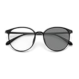 [FEISEDY] ブルーライトカット メガネ サングラス 紫外線 変色 レンズ TR90 UV400 軽量 ファッション レデイーズ B1155