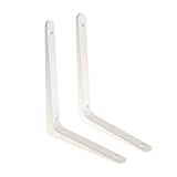 Perfk 1ペア　頑丈　壁　棚　ブラケット　棚　サポート　棚ホルダー　サポーター　自宅　居間　寝室など適用　全3サイズ - L