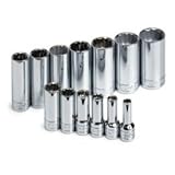 SKハンドツール4453ソケットセット3 / 8in。ドライブ13個入りSAEディープ12ポイント