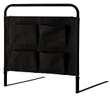 収納ポケット付き ベッドガード 東谷 SGS-69BK ブラック 黒 ベッドフェンス 柵 ハイタイプ 転落防止 布団ずれ防止 落下防止 ベッド フレーム(ブラック)