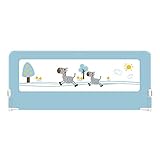 LHA ベッドガード・フェンス ガードレールベビーシャッター抵抗フェンス子供用ベッド垂直リフトベッドガードレール150 / 180cm (色 : 青, サイズ さいず : L-180cm)