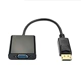 Displayport DP-VGAアダプターオス-メスケーブルコンバーターディスプレイポートアダプター（ブラック）