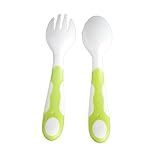 Dovewill 子供幼児用　食器　安全認証　アンチスキッドハンドル　口を傷つけない　使いやすい　7.5x4.5x19cm　
