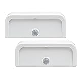 High Quality MB702 Wireless Motion-Sensing Mini Stick-Anywhere LED Nightlights, Small, White, 2-Pack