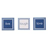 3 Piece Simplicityキャンバスアートセットカラー:ブルー