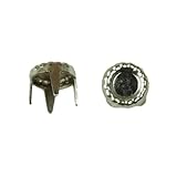 Mirror Nailhead, Size 16, Solid Brass, Nickel Finish, 600 pieces per pack by C&C Metal Products Corp