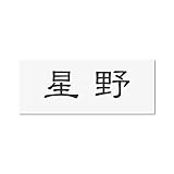 丸三タカギ 彫り込み済表札 アクリル APY2-W-1-1-星野 【完成品】