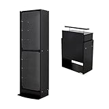 【福袋】【地球家具】フィギュアラック「レギュラー」新シリーズセット 幅55cm 奥行29cm 【正規品】[鍵付きコレクションケース] [耐震]（開き戸 ハイタイプ本体+上置きハイタイプ） ブラック