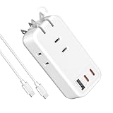 TOPWE 電源タップ USB付き Type-C PD 30W USB コンセント USB-C 【2USB-C ポート・USB-A ポート・3ACコンセント・PSE認証済・180°折り畳み式プラグ・極小型】急速充電 AC1400W出力 iPad iPhone Xperia Galaxyなど対応 (電源タップ１個＋１本USB-Cケーブル付き)
