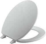 KOHLER K-4775-95 Brevia with Quick-Release Hinges Round-front Toilet Seat, Ice Grey [並行輸入品]