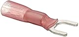 Panduit PH18-10F-Q Heat Shrink Fork Terminal, 22 - 18 AWG Wire Range, #10 Stud Size, Red, 0.17" Max 