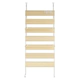 エア・リゾーム 壁面収納 つっぱり 壁面収納家具 収納棚 突っ張りラック ラダーラック ラダーシェルフ 壁面ラック Ruth（ルース）幅80cmタイプ ナチュラル×ホワイト