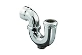 Kohler K-8995-CP Adjustable P-Trap with Outlet Tapped for I.P., 1-1/4" X 1-1/2", Polished Chrome [並行