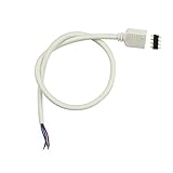 KAPATA LEDテープ用 延長用ケーブル RGB/4pin/10mm/5050SMD/10cm 10ケセット ホワイト 射出成形