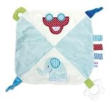 Blue Car Plush Comforter / Cuddle blanket with Teether by Jabadabado