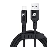 【TYB】タイプc 充電 ケーブル シリコン Type-C 充電ケーブル ノートパソコン充電 usb-c 急速充電 高速データ転送 スマホ シリコンケーブル 1m/2m (ブラック, USB-A TO TYPE-C（1m）)