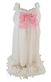 micia luxury(ミシアラグジュアリー) プリンセスフェザーライン ガールズドレス [ミシアンリボン]miciaオリジナル Lサイズ 120-140 ピュアホワイト