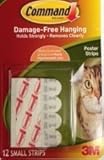 ( Pack of 5 )コマンドポスターストリップ、ホワイト、12 ct ea