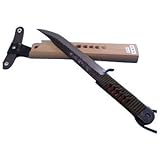 池内刃物 昭三作 剣ナタ 青鋼 黒打仕上 諸刃 120mm アウトドア用 木鞘付 受注生産品 arde0204610