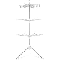 【12月新発売】アイリスオーヤマ 洗濯物干し パラソル 伸縮 3段 タオルハンガー 直径約84cm 高さ調節可能 折りたたみ収納 物干し 室内物干し スタンド 外せるピンチハンガー CLS-173R