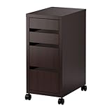 IKEA(イケア) MICKE ブラックブラウン 60244750 引き出しユニット キャスター付き、ブラックブラウン