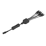 LEDストリップコネクタ ON/OFFスイッチ付き 1to3/4/5/6 32cm LEDストリップライト用 インラインロッカースイッチ 電源コネクタ トグルスイッチ LEDテープライトのケーブル(1