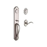 Baldwin DCELKXARCRRAR492 Reserve Double Cylinder Handleset Elkhorn x Arch with Rustic Arch Rose, Whi