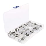 B Blesiya 395個/セット　フラットワッシャーキット　平座金　ステンレススチール　m4-m12　耐久性と強靭性　専用工具