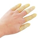 uxcell 指サック　指カバー　ラバー　ベージュ　2cm X 0.3cm　2cm x 5.5cm　493g　973個