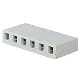 On-Q WP3506WH Six Port Surface Mount Box, White [並行輸入品]