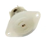 Leviton ML3-PER 15 Amp, 125/250 Volt, Non-Grounding, Flanged Outlet Locking Receptacle, Industrial G