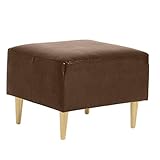 arne オットマン 足置き スツール 椅子 チェア 足置き台 フットレスト おしゃれ 日本製 高さ40cm ナチュラル脚 合皮生地 合皮ブラウン