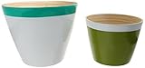 IMAX 81307-2 Jamye Bamboo Cachepot Multicolor Set of 2 [並行輸入品]