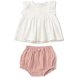 Amazon Co Jp オーガニックコットン ワンピースドッキングロンパース クリーム 70 服 ファッション小物