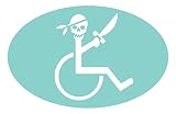 【全16色】車椅子マーク/車イス　サイン/カー ステッカー/Car/スカル/ドクロ/車用/シール/ Vinyl/Decal /バイナル/デカール/-3A (ミント) [並行輸入品]