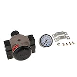 F Fityle エアコンプレッサ レギュレーター　フィルター　圧力計　バルブ　ウォーターセパレーター　アルミ　 - UR-08